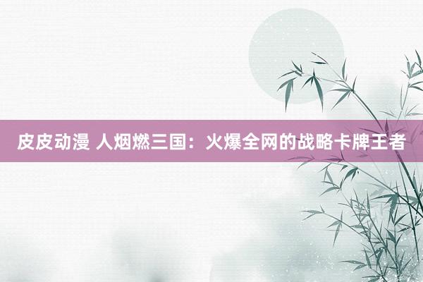 皮皮动漫 人烟燃三国：火爆全网的战略卡牌王者