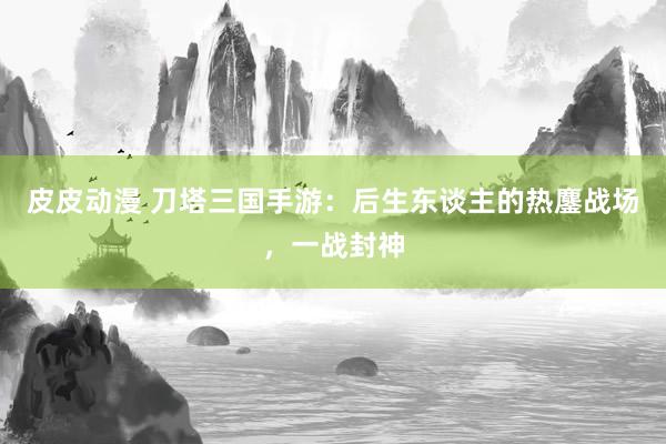 皮皮动漫 刀塔三国手游：后生东谈主的热鏖战场，一战封神