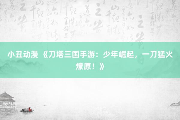 小丑动漫 《刀塔三国手游：少年崛起，一刀猛火燎原！》