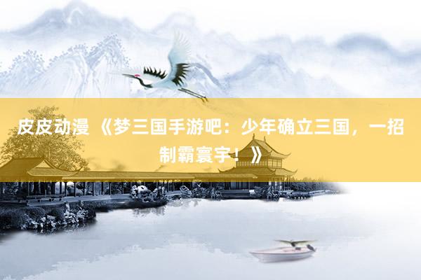 皮皮动漫 《梦三国手游吧：少年确立三国，一招制霸寰宇！》