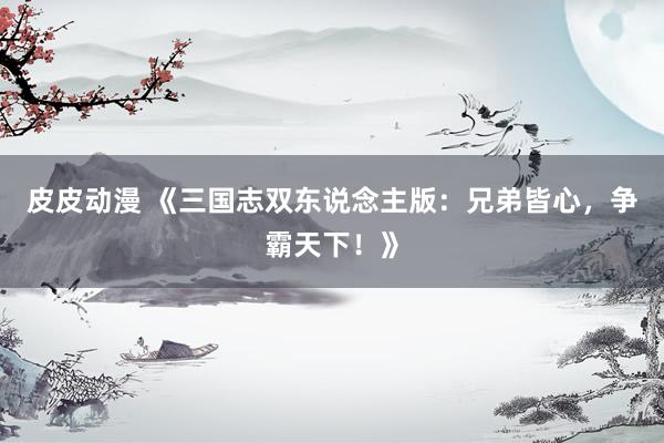 皮皮动漫 《三国志双东说念主版：兄弟皆心，争霸天下！》
