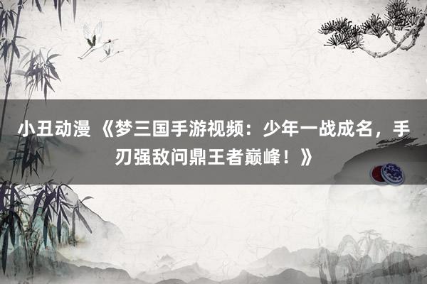 小丑动漫 《梦三国手游视频：少年一战成名，手刃强敌问鼎王者巅峰！》